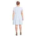 thumbnail image 4 of Time and Tru Women's and Women's Plus Mini Dress with Flutter Sleeves, Sizes XS-4X, 4 of 5