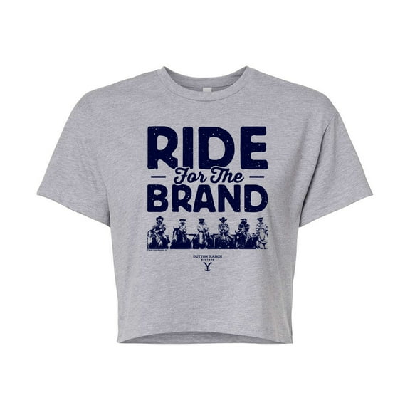 Yellowstone - Ride For The Brand - Juniors Cropped Cotton Blend T-Shirt