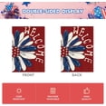 thumbnail image 6 of Patriotic 4th of July House Flag 28x40 Inch Double Sided Outside, Memorial Day Red Floral Welcome Daisy Yard Outdoor Decoration, 6 of 6