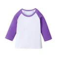 thumbnail image 2 of Toddler Baby Girls Boys Long Sleeve Shirts Raglan Shirt Baseball Tee Cotton T-Shirts, 2 of 7