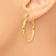 thumbnail image 3 of 14k Yellow Gold 3mm Tube Hoop Earrings Round, 3 of 8