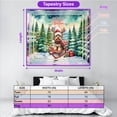 thumbnail image 5 of Merry Christmas Santa Reindeer Antlers Yorkshire Terrier Sleigh Xmas Winter Holiday Tapestry Yorkie Dog Lover Gifts Wall Hanging Backdrop Home Decor - 00023, 5 of 5