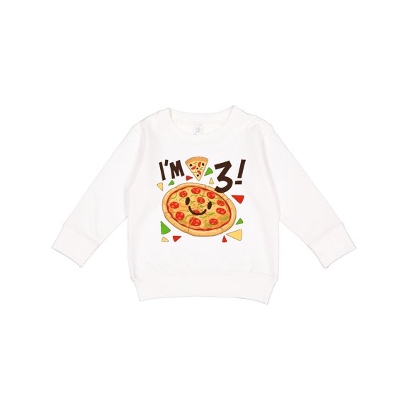 Inktastic I'm Three Pizza Birthday Party Toddler Sweatshirt