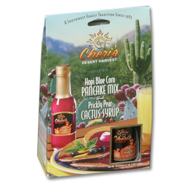 Hopi Blue Corn Pancake & Prickly Pear Syrup