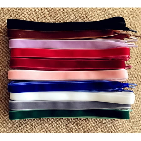 

Porfeet 1.6cm Shoelaces Long Multipurpose Velvet Stylish Shoe Laces for Sneakers Sapphire Blue