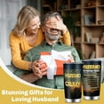 thumbnail image 2 of Regalos para el esposo de su esposa, regalos de aniversario de boda para él, vaso térmico de 20 oz, regalos de cumpleaños para el esposo, taza de regalo para el Día del Padre y Navidad para el, 2 of 6