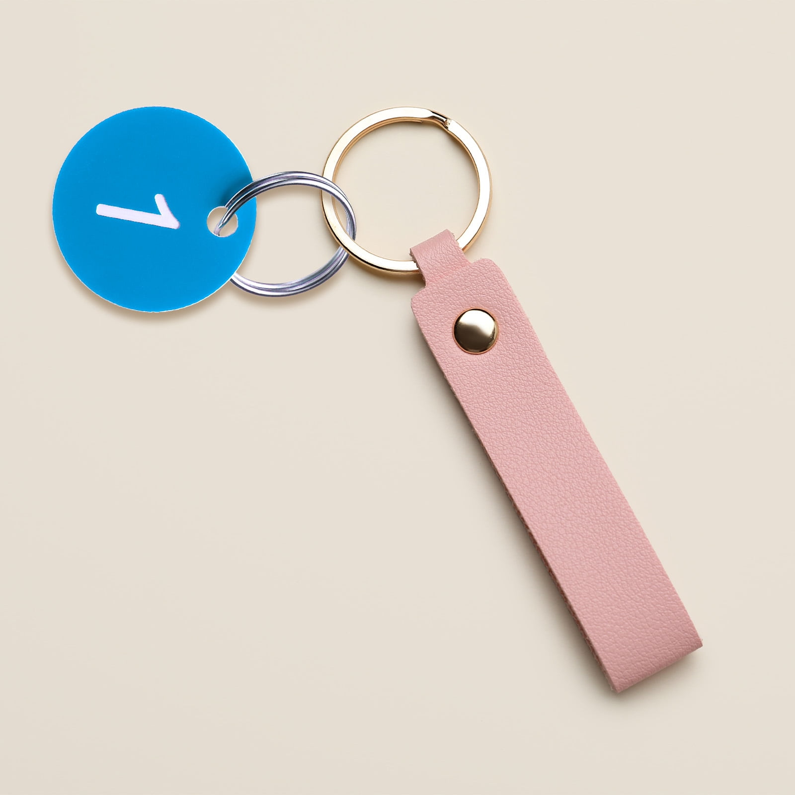 Uxcell Numbers Key Tags, 1-100 Plastic ID Hang Tag with Metal Ring Numbered Tags for Dormitory Key Chain Box Cabinet Lockers(Light Blue & White)