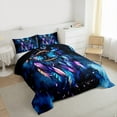 thumbnail image 3 of Manfei Bohemian Feather Dreamcatcher Bedding Comforter Set 2pcs for Boys Girls,Flying Butterflies Twin Comforter Sets Microfiber,Abstract Gradient Breathable Bedding Set,Luxury Bedroom Decor, 3 of 8