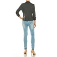 thumbnail image 6 of Moa Collection Women's Fitted Solid Blazer with Button Closure and Ruched Sleeves, 6 of 7
