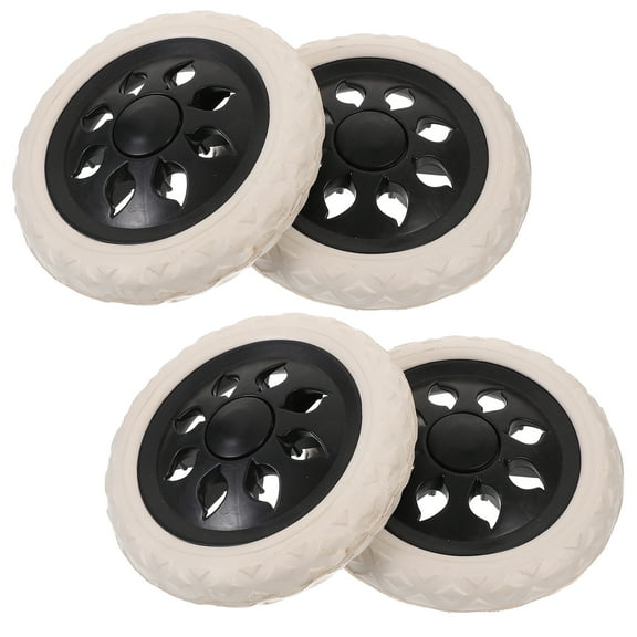 4 Pcs Heavy Duty Wheel Replacement Front for Cart Organizer with Wheels Cool Bag Trolley Black