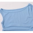 thumbnail image 6 of MEZZALL Child Girls Summer Outfit Sets Off Shoulder Knit Tops With Layered Ruffle Skirt Teen Two Piece Coordinated Lovely Daily Clothes Sets, 6 of 8