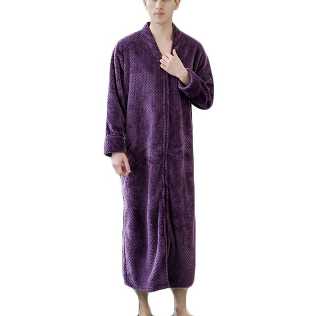 Gift TIMIFIS Mens Womens Robe Soft Plush Fleece Hooded Bathrobe, Full Length Long Warm Lounge Robe Spa Bath Robe with Hood - Spring/Summer