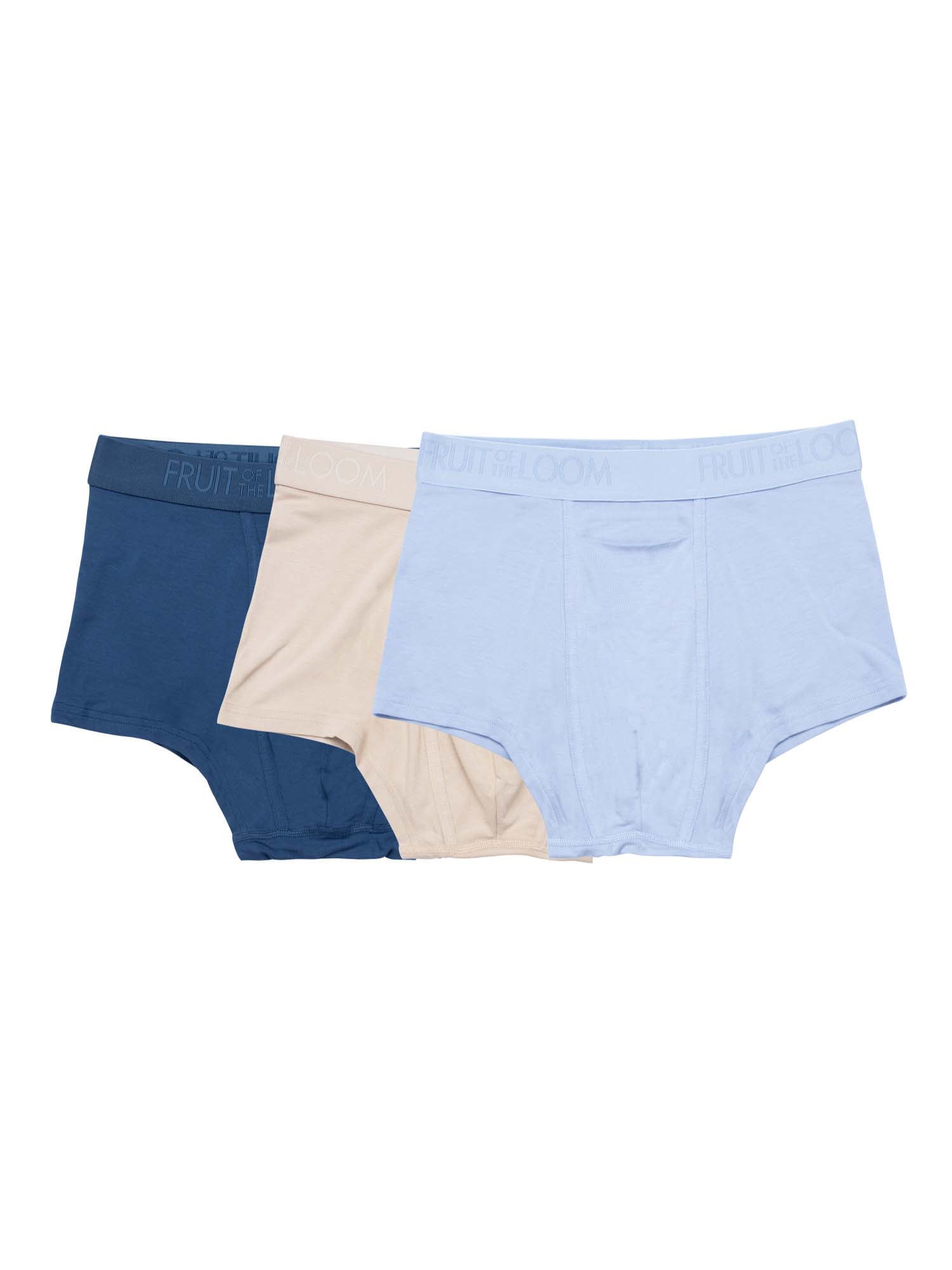 Fruit of the Loom Men's Fruitful Threads Trunk Boxer Briefs, 3 Pack