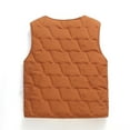 thumbnail image 4 of Girls Winter Vest Size 7-8 Fleece Lined Quilted Vest Snap Front Cotton Sleeveless Sherpa Warm Gilet Brown, 3 Years, 4 of 7