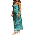 thumbnail image 4 of Robe de Soirée Longue à Imprimé Floral à l'Épaule, 4 of 8