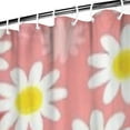 thumbnail image 3 of Pink Daisy Flower Yellow Centers Pattern Shower Curtain 72"x84" ,Bathroom Decorative Shower Curtains Set with 12 Hooks,Modern Waterproof Washable Shower Curtain, 3 of 6