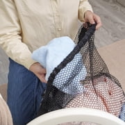 Mainstays Polyester Mesh Laundry Bag, Carry Strap, Heavy Duty, Breathable, Black