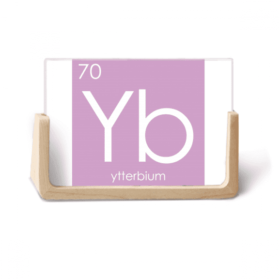 Chestry Elements Period Table Lanthanide Ytterbium Yb Photo Wooden Photo Frame Tabletop Display