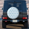 thumbnail image 5 of Kll Blue And White Squares Tire Cover,Universal Wheel Tire Cover For Trailer, Rv, Suv, Truck,Camper And Many Vehicle,(), 5 of 8