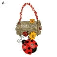 thumbnail image 2 of Naierhg Welcome Sign Cartoon Style Sunflower Decor Ladybug Spring Door Wreath for Backyard, 2 of 8