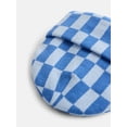 thumbnail image 4 of No Boundaries Women's Ribbed Knit Checkered Beanie, 4 of 4