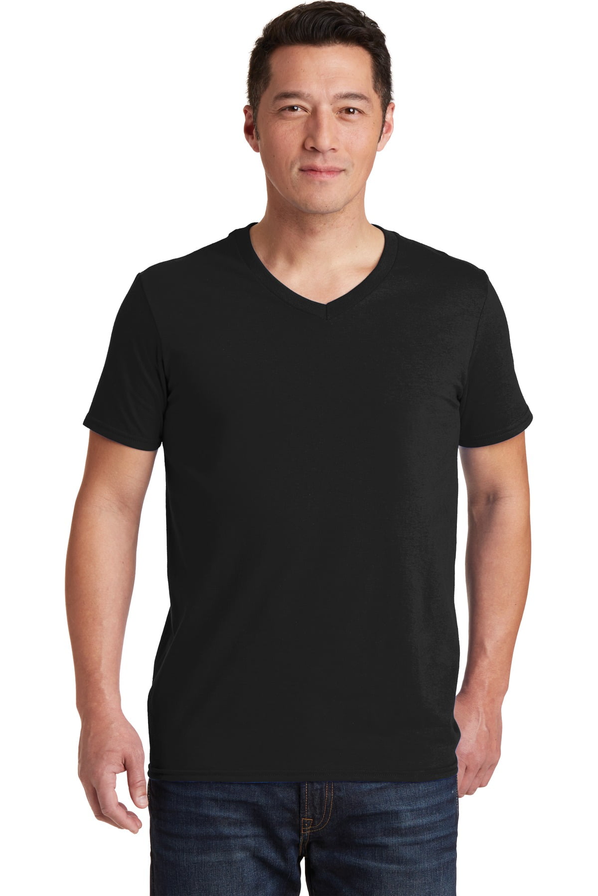 black v neck t shirts walmart