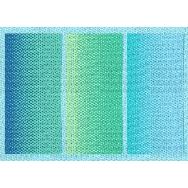 Ahgly Company Machine Washable Indoor Rectangle Transitional Dark Turquoise Green Area Rugs, 7' x 9'