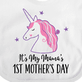thumbnail image 4 of Inktastic 1st Mothers Day Unicorn Baby Girl Girls Baby Bib, 4 of 4