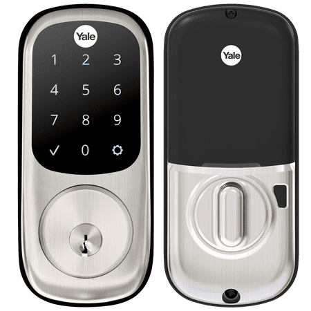 Yale - Smart Lock Wi-Fi Replacement Deadbolt with App/Touch Screen Access - Satin Nickel