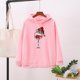 thumbnail image 2 of Sudadera con capucha Gibobby para Mujeres S de manga larga con estampado color sólido informal de Navidad Rosa M, 2 of 5