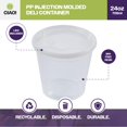 thumbnail image 3 of CIAO! 24OZ PP Injection Molded Soup-Deli Container with LLDPE Lid, Microwavable and BPA Free (240/240 combo pack), 3 of 10