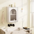thumbnail image 2 of Costway Bathroom Wall Cabinet Medicine Cabinet with Tempered Glass Door & Adjustable Shelf White, 2 of 10
