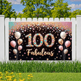 thumbnail image 6 of Elegant Design 100th Birthday Banner Colorful Gemstones Fabulous Celebration for Milestone Party Indoor Decoration Outdoor Event, 6 of 8