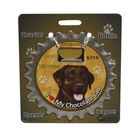 

I Love my Chocolate Labrador Magnetic Bottle Opener