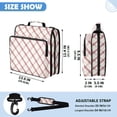 thumbnail image 3 of Zipper Binder with Shoulder Strap 2 inch 3 Ring Waterproof File Folder Organizer Bag 500 Sheet Red and Cream Diamond Shapes, 3 of 8