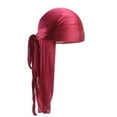 thumbnail image 1 of Men/Women Silk Polyester Bandana Hat Durag Rag Tail Headwrap Headwear Gift, 1 of 1
