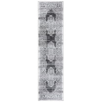 SAFAVIEH Amelia Toria Floral Runner Rug, Charcoal/Gray, 2' x 8'