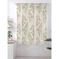 thumbnail image 2 of Sheer Curtains 72 Inches Long, Green Botanical Semi Sheer Curtains Light Filtering Window Treatment, Pastoral Elegant Spring Floral Rustic Privacy Voile Drapes for Living Room Bedroom 52x72 Inch, 2 of 7