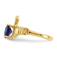 thumbnail image 4 of 14k September CZ Heart Birthstone Claddagh Ring R495, 4 of 6