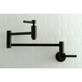 thumbnail image 2 of Kingston Brass KS8100DKL Concord Wall Mount Pot Filler Kitchen Faucet, Matte Black, 2 of 5