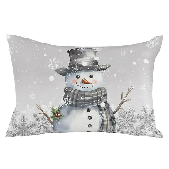 Xmas Berry Winter Snowflake Body Pillow Cover, Pillowcase Protectors with Zipper, Breathable Decorative Throw Pillow Case Cover, Pillow Shams for Couch Sofa 24x36Inch