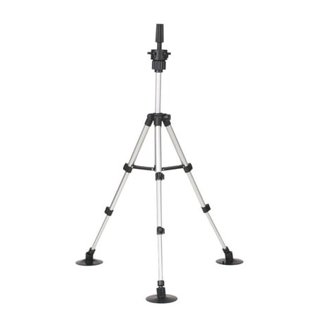 Image of Gecheer Wig Stand Tripod with Suction Cups Mini Adjustable Mannequin Head Stand Manikin Head Tripod Stand Portable Cosmetology Hairdressing Training Mannequin Head Stand