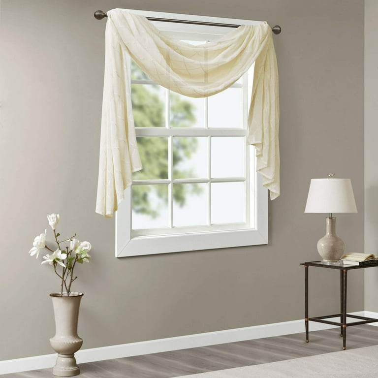 White on sale window scarf