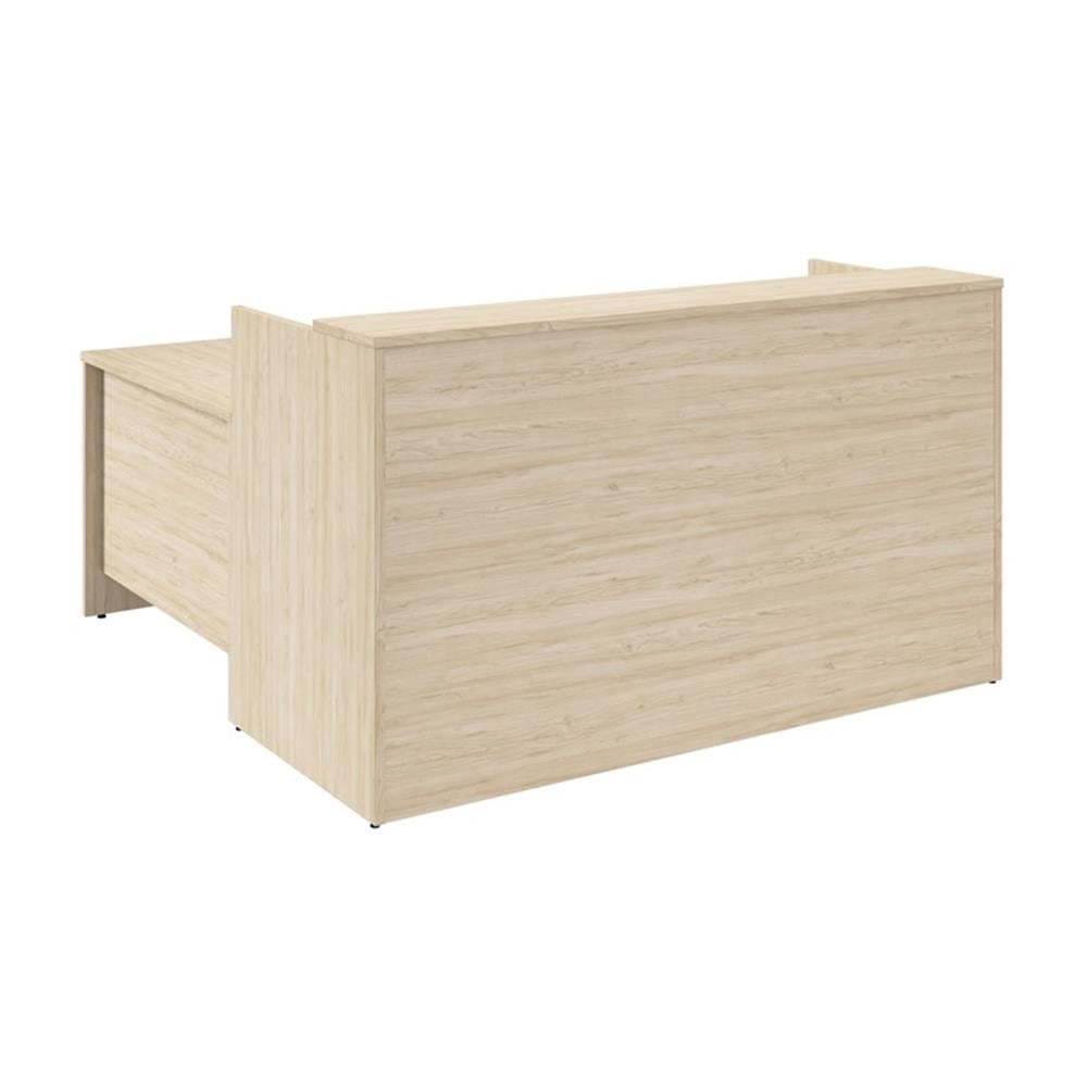 Arrive 72W x 72D L Shaped Reception Desk in Natural Elm - Engineered Wood
