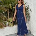 thumbnail image 6 of Martini Cocktail Glass Dress Summer Street Style Bohemia Long Dresses Female Sleeveless Printed Maxi Dress, 6 of 9