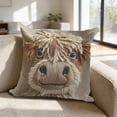 thumbnail image 6 of Highland Cow Print Throw Pillow Cover,Short plush Decorative Square Pillpw Case Decor, Farmhous Decor Vintage Country Art for Gift, Lumbar Pillows Case, Cushion for Sofa Couch Bed, 6 of 6