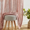 thumbnail image 4 of THD Lynda Faux Linen Textured Semi Sheer Light Filtering Window Rod Pocket Thick Drapery Panels Curtains for Bedroom & Living Room, Pair, 4 of 5