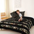 thumbnail image 4 of Manfei Retro American Flag Queen Comforter Set,Patriotic Camo Comforter Sets Queen,Brown Black Stripes Decor,Black Reversible,3pcs,1 Comforter and 2 Pillowcases, 4 of 7