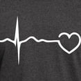 thumbnail image 3 of CafePress - Heartbeat Dark T Shirt - Men's Classic Graphic Cotton T-Shirt, 3 of 4