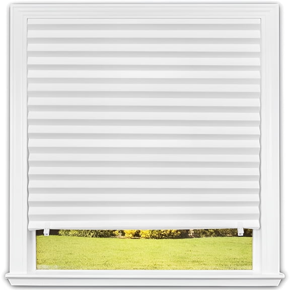 XIBUFE Light Filtering Pleated Paper Shade White,36"W X 72"L,6 Pack